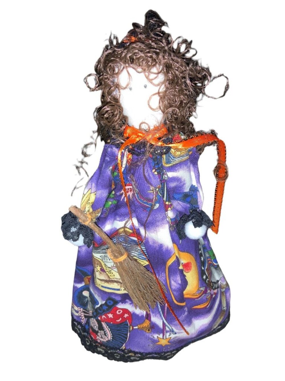 Halloween Friendly Witch Tree Topper or Center Piece Decor